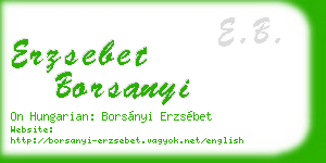 erzsebet borsanyi business card
