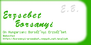 erzsebet borsanyi business card